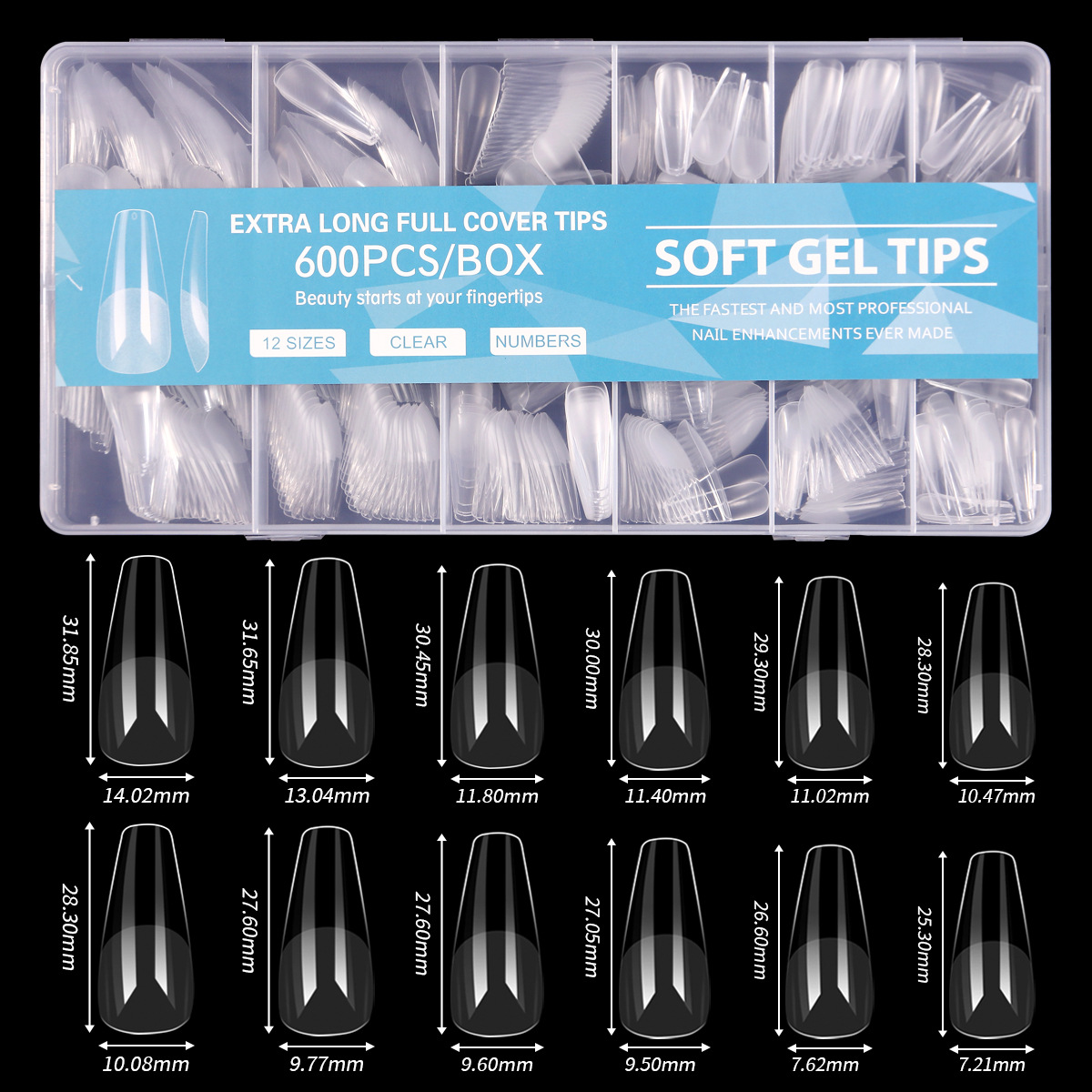 Estilo explosivo transfronterizo de uñas, lentejuelas, uñas postizas semi-esmeriladas, cajas al por mayor, nuevas pegatinas de uñas que no dejan marcas