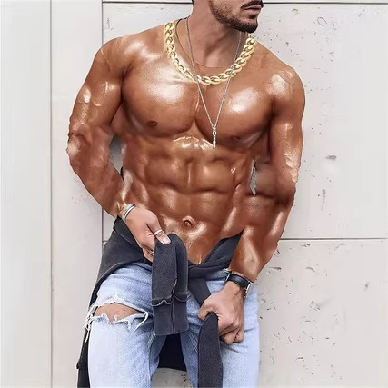 2025 European and American Summer New Style Pencil Drawing 3D Printed Street Fashion Sports Short-Sleeved Round Neck T-Shirt for Men 2025 European and American Summer New Style Pencil Drawing 3D Printed Street Fashion Sports Short-Sleeved Round Neck T-Shirt for Men