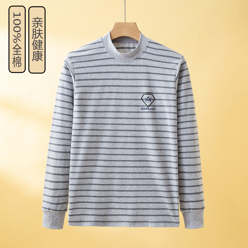 Los niños jóvenes de mediana edad y mayores usan ropa de otoño de una sola pieza, ropa de otoño de algodón de una sola blusa, camisa de algodón de una sola pieza, ropa de otoño de una sola línea, ropa térmica.