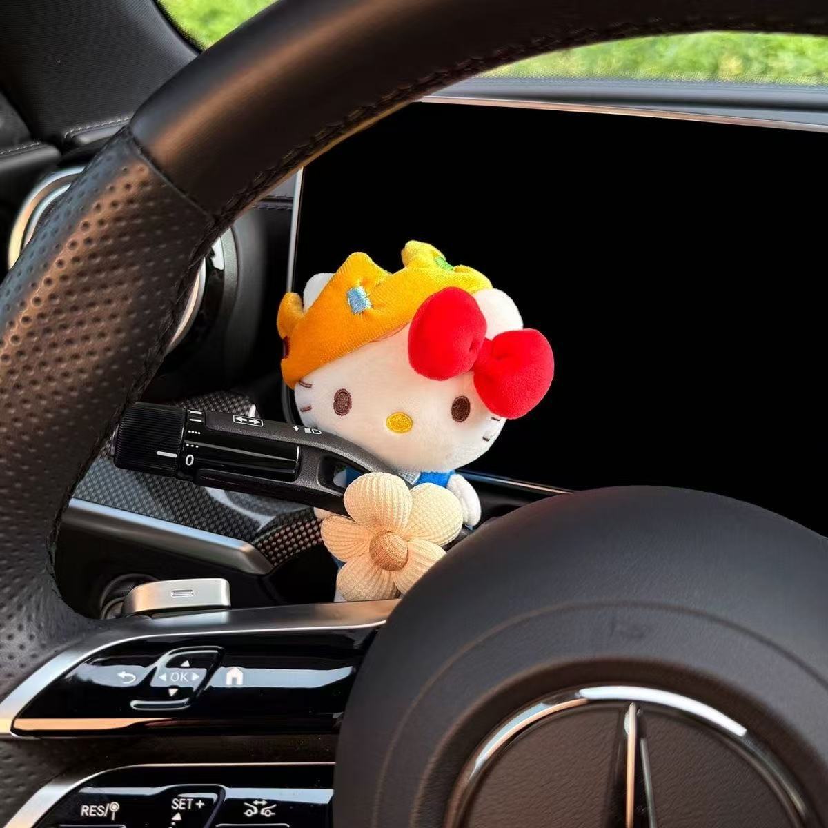 New Kitty Car Gear Shift Decoration Interior Wiper Turn Signal Light Doll Decoration Figurine Ornament Cute for Girls