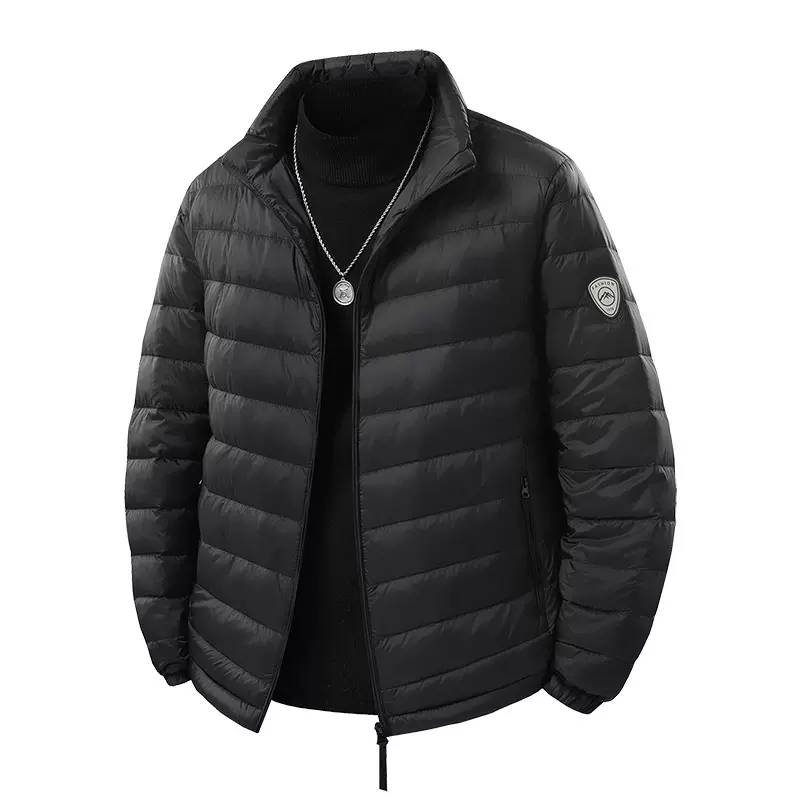 轻薄羽绒服男2025年秋冬立领韩版修身休闲短款白鸭绒保暖男装外套