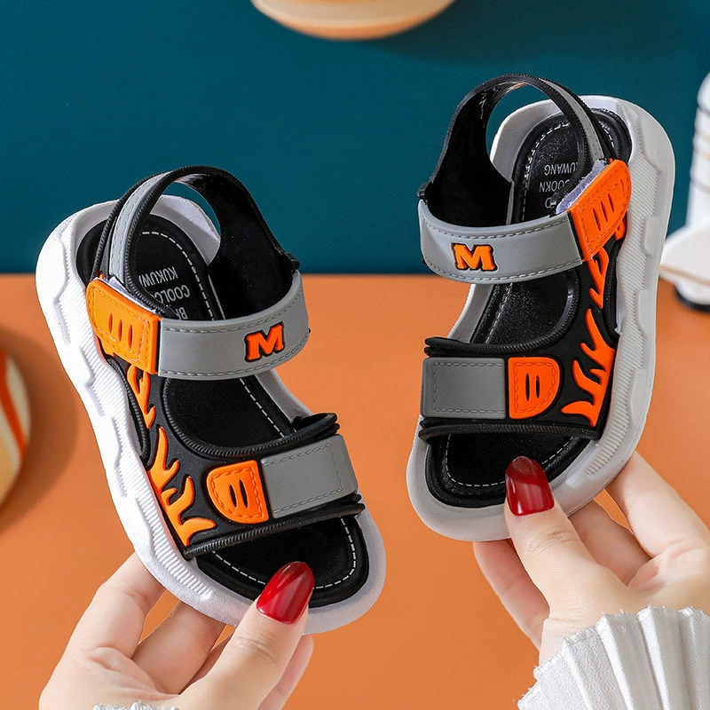 Summer sandals boys, soft-sole beach sandals, adjustable straps, sizes 21–35