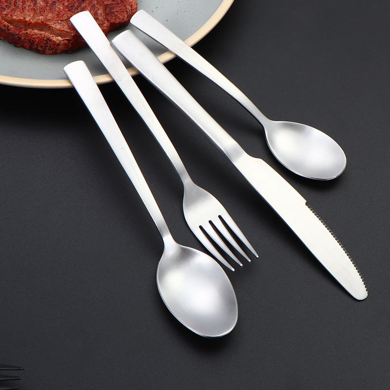 Western Tableware Small Fork Creative Long Handle Stainless Steel Fork Fruit Fork Adult Main Fork Household Kidsren's Salad