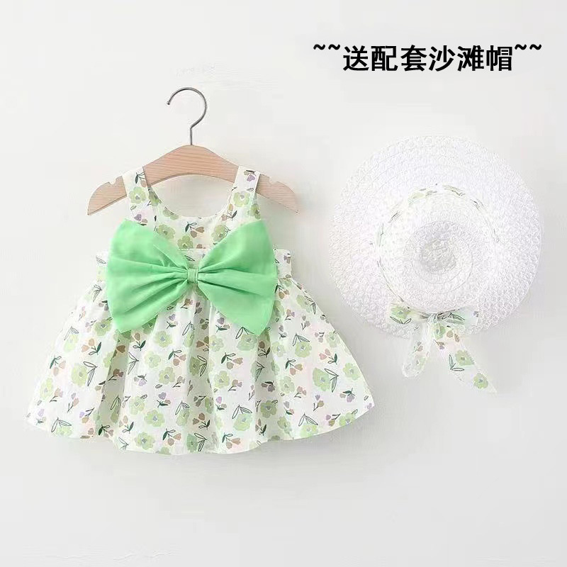 Dress green platycodon flower (send hat)