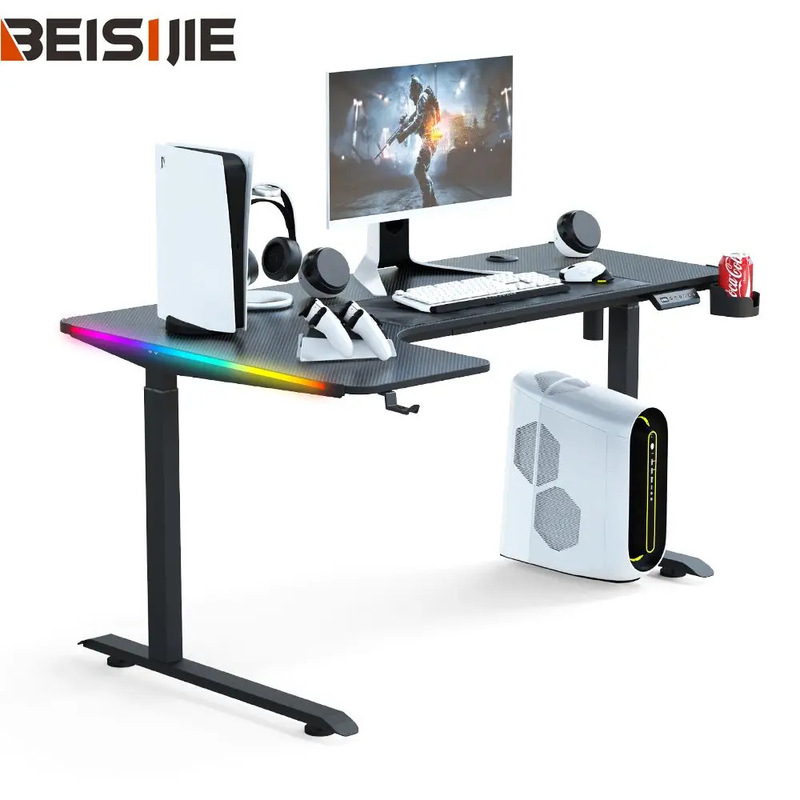 Bestjie Special Price R-Type E-Sports Table Rgb Fantasy Computer Table Simple Desktop Home Game Table with Light Desk