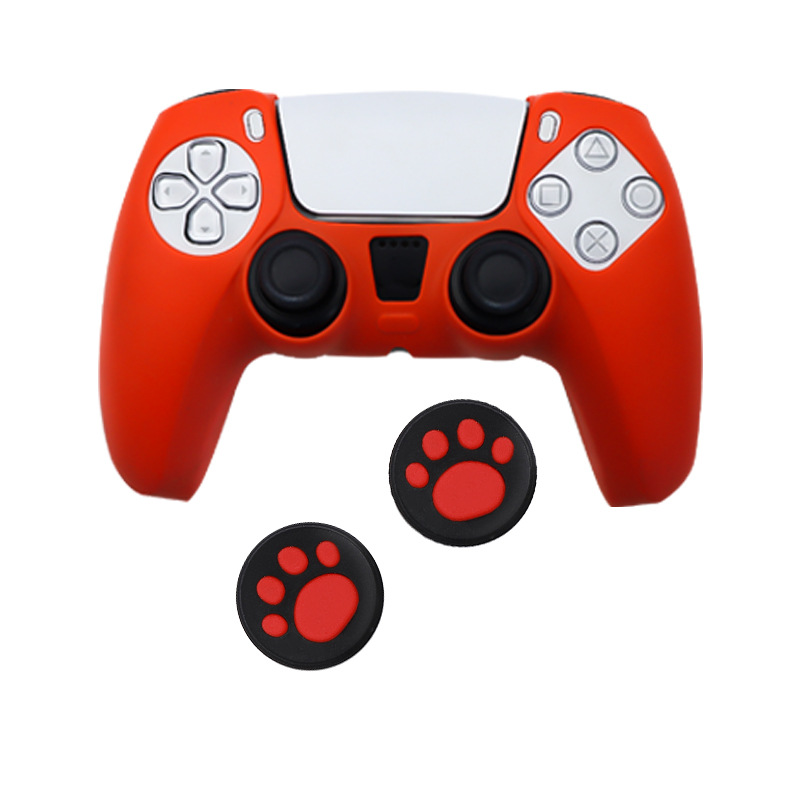 Funda Protectora de Silicona para Control PS5, Antideslizante, con Tapas de Joystick