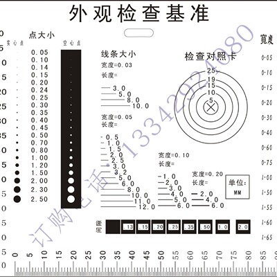 Film output machining customized Stain cards standard Point Gauge Than Gauges Soft feet Stain cards customized
