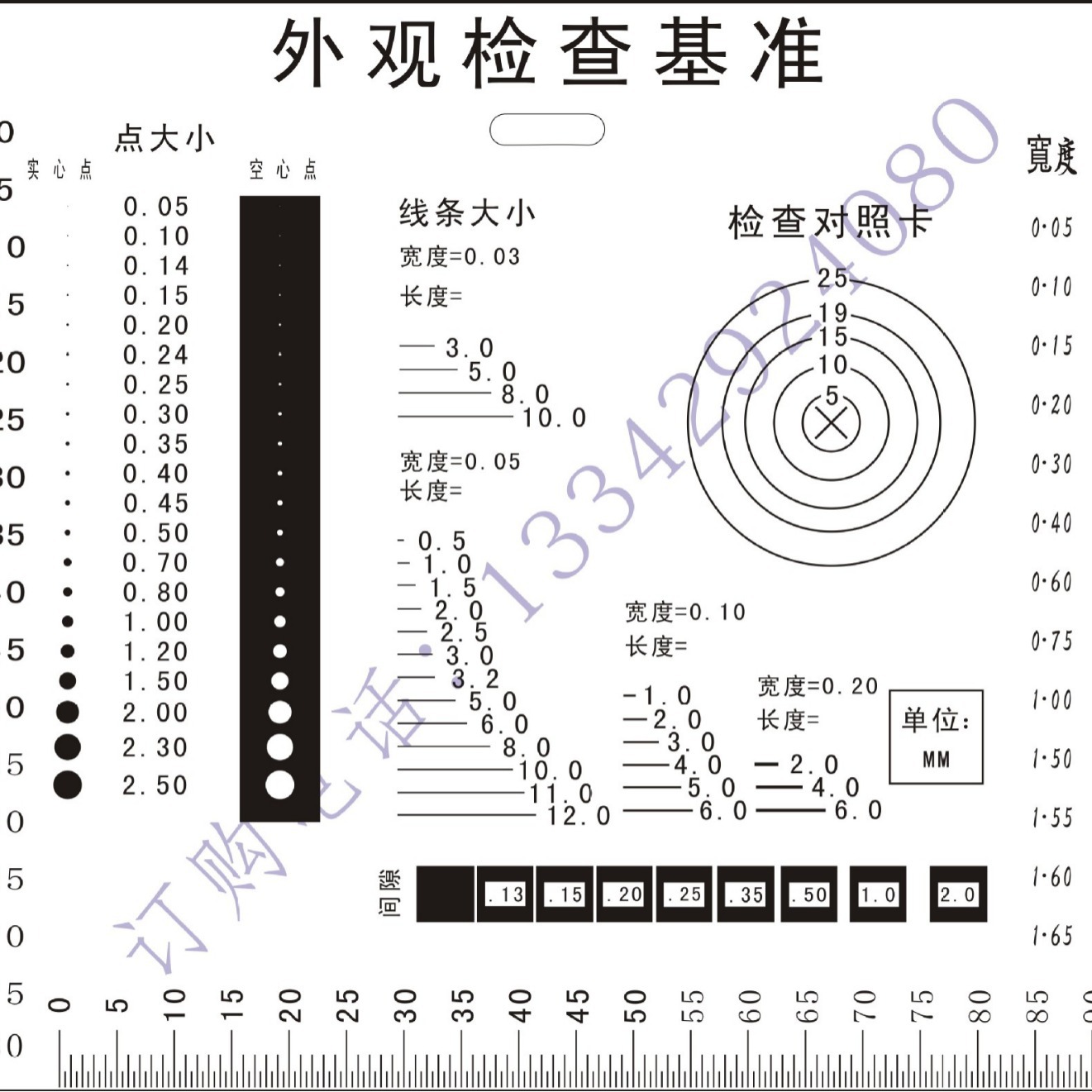 Film output machining customized Stain cards standard Point Gauge Than Gauges Soft feet Stain cards customized