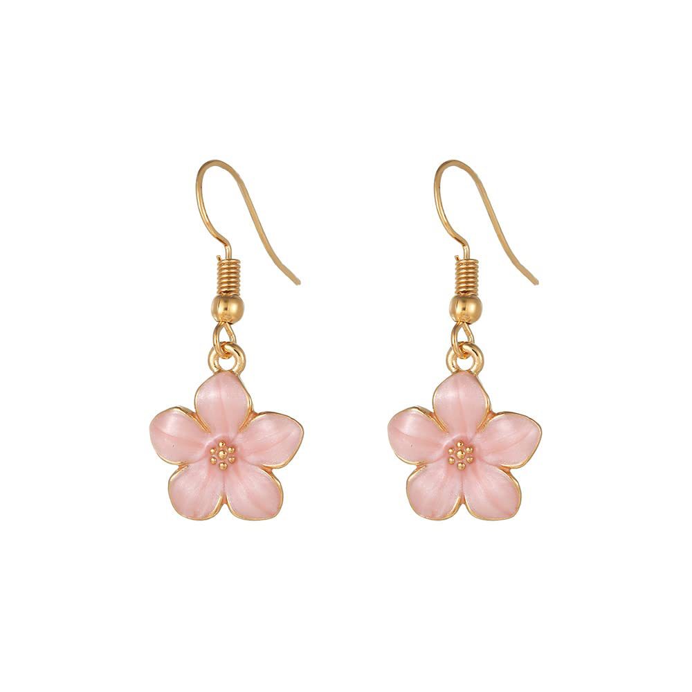 Copper Material 1 Pair Cute Lady Sweet Daisy Plating Copper Drop Earrings