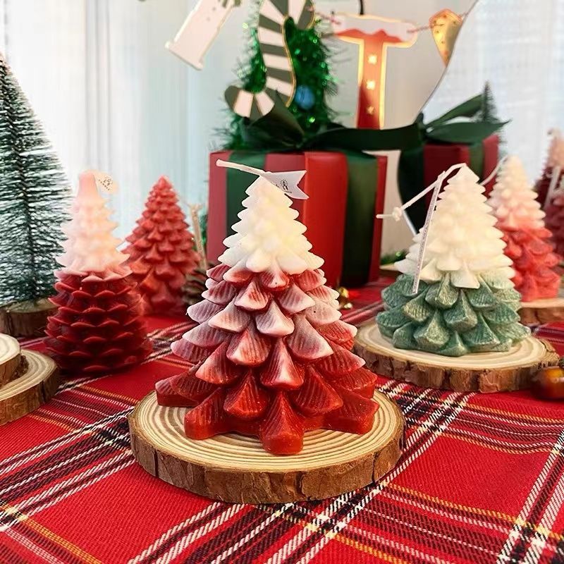 クリスマスキャンドルギフトボックスお土産ins撮影道具クリスマスツリー香薫キャンドル祭りクリエイティブプレゼント|undefined