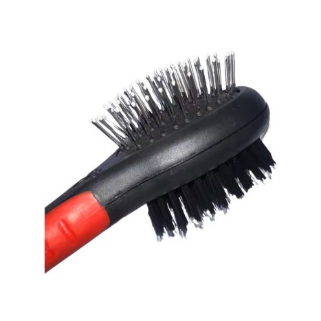 Doble cara depilación de masaje aguja de masaje para perros y gatos cepillo combinado depilación de piel limpia