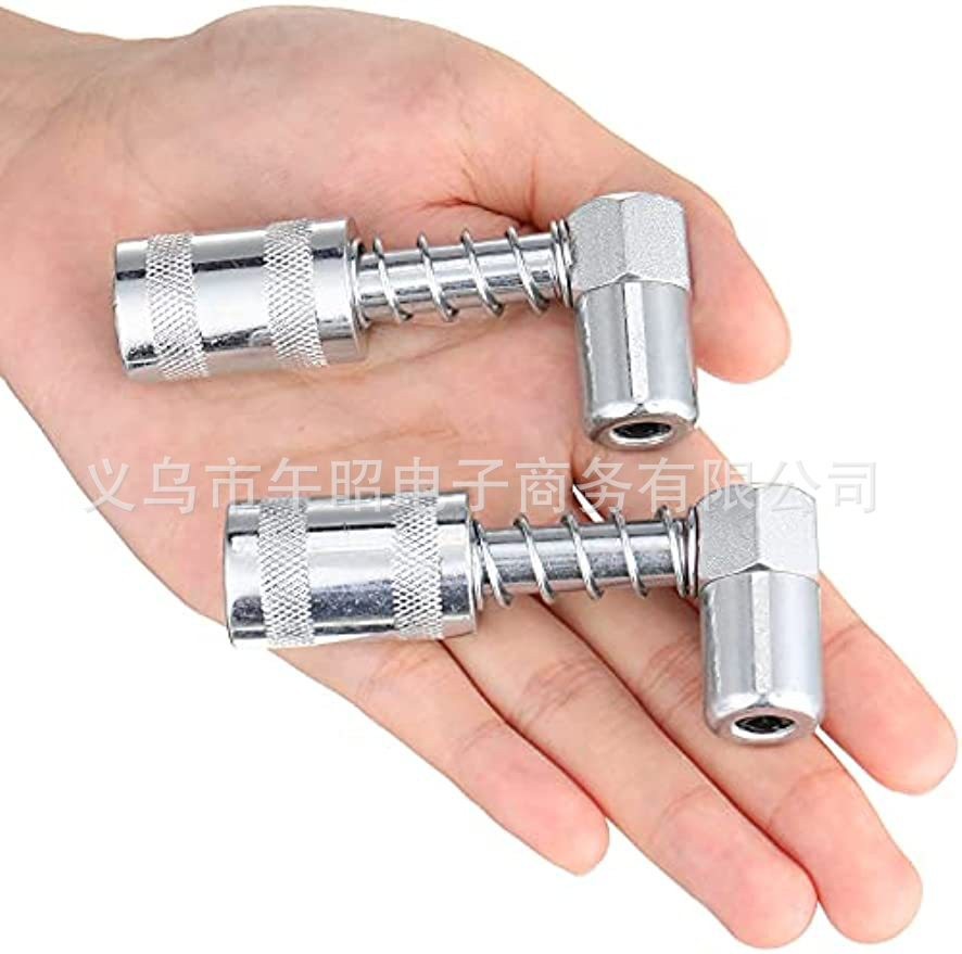 90 grados boquilla de aceite adaptador de acoplador de grasa con manga accesorios de pistola de grasa Accesorios para herramientas de lubricación