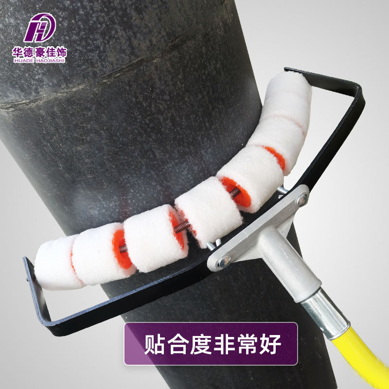 arco rodillo cepillo resorte tubería herramienta de cepillo de tubería 9 ruedas poste de lámpara de carretera poste de cable poste de energía eólica barandilla de tubo circular