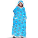 Hooded Jacket Flannel TV Blanket Lazy Man Clothes Pajamas Sweatshirt TV Blanket Cross-border hoodie Lazy Man Blanket