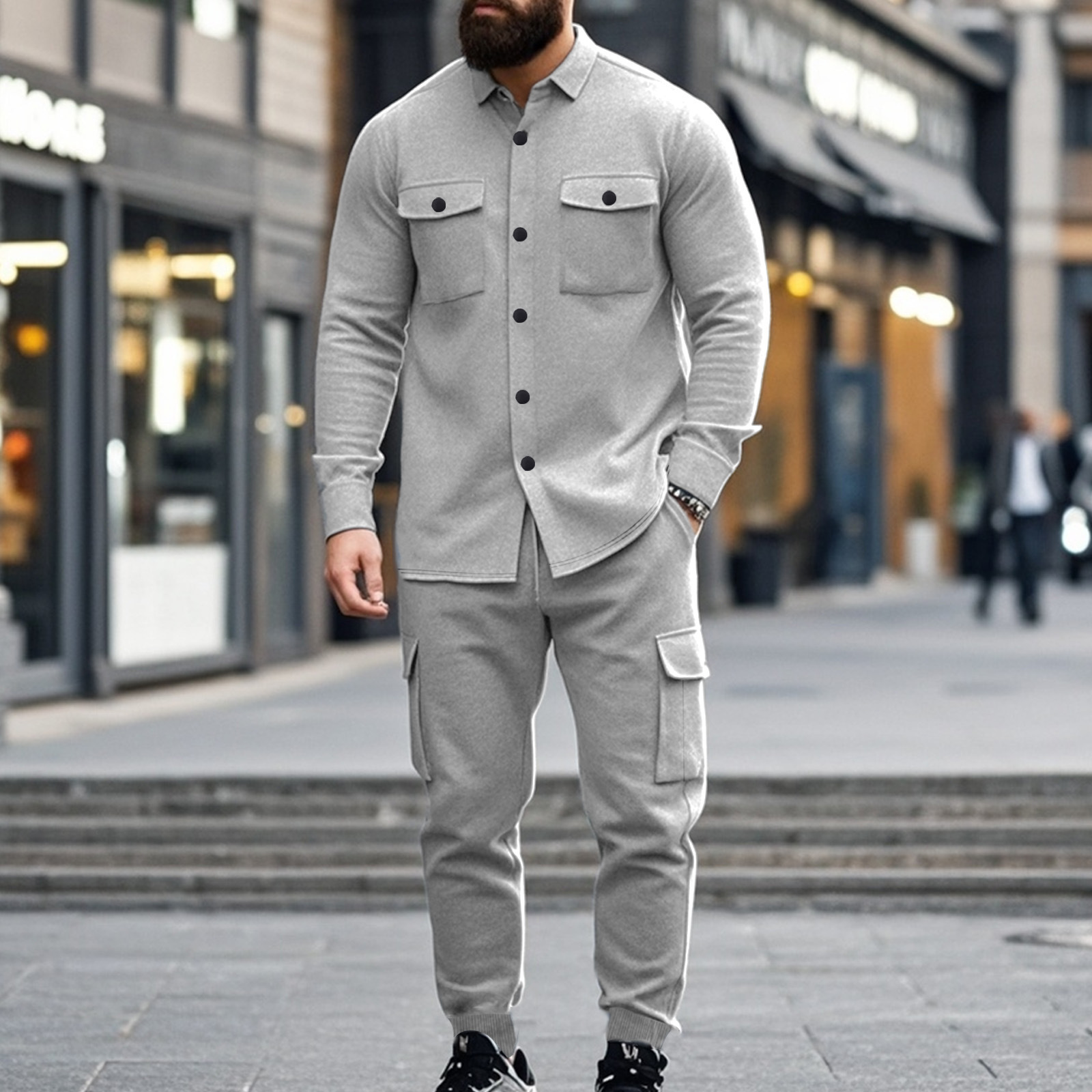 Herren Outdoor Set Mit Fleece Futter Für Jagd Und Arbeit_voghion.com