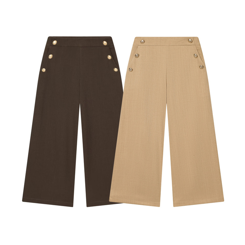 Uc&Za European and American Women's Clothing 2025 Autumn New High-Waisted Slimming Double-Breasted Cropped Casual Wide-Leg Pants 8372318 Uc&Za European and American Women's Clothing 2025 Autumn New High-Waisted Slimming Double-Breasted Cropped Casual Wide-Leg Pants 8372318