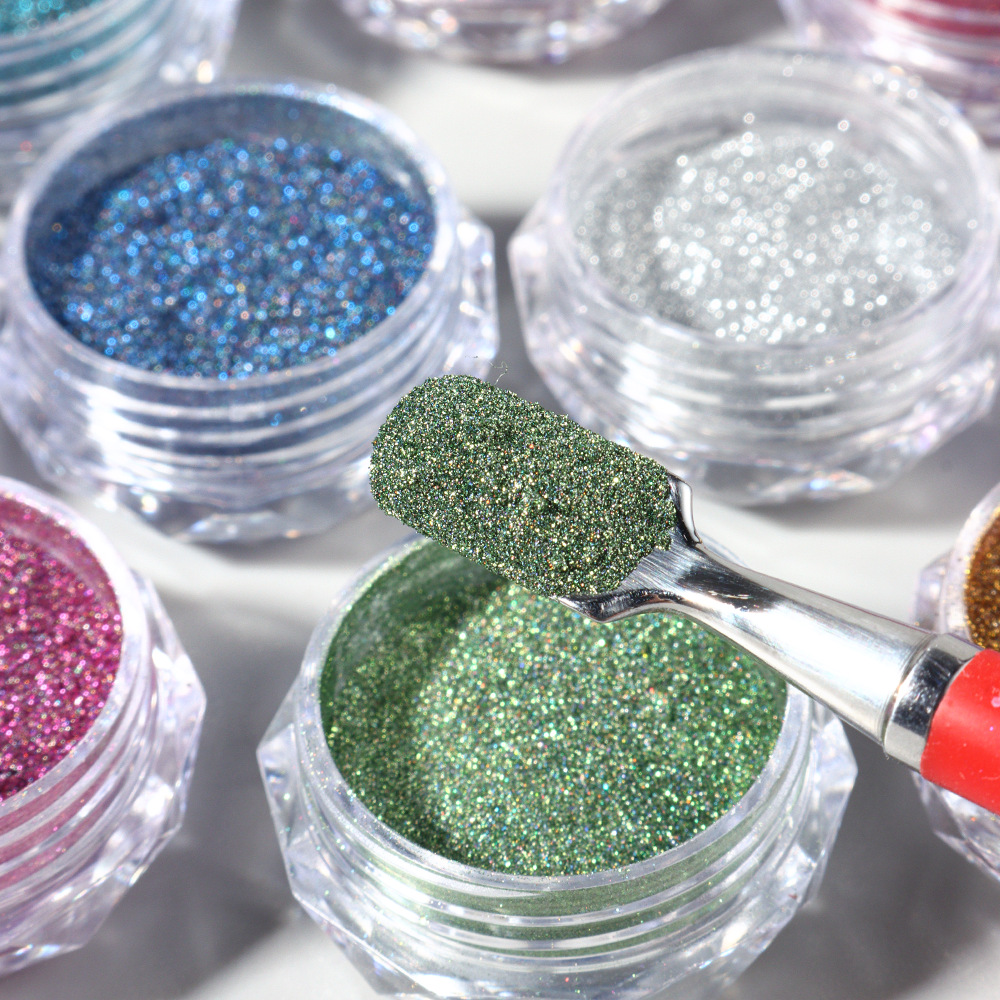 Plastic Material Simple Style Classic Style Starry Sky Plastic Nail Glitter Powder 1 Piece