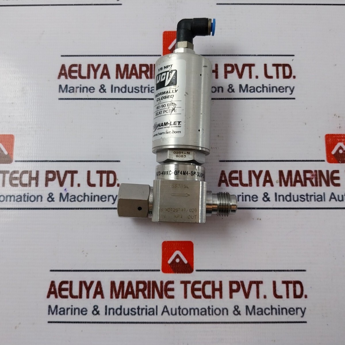 Ham-Let UCV HM20-4VKC-GF4M4-SP-300PSI Pneumatic Diaphragm Va