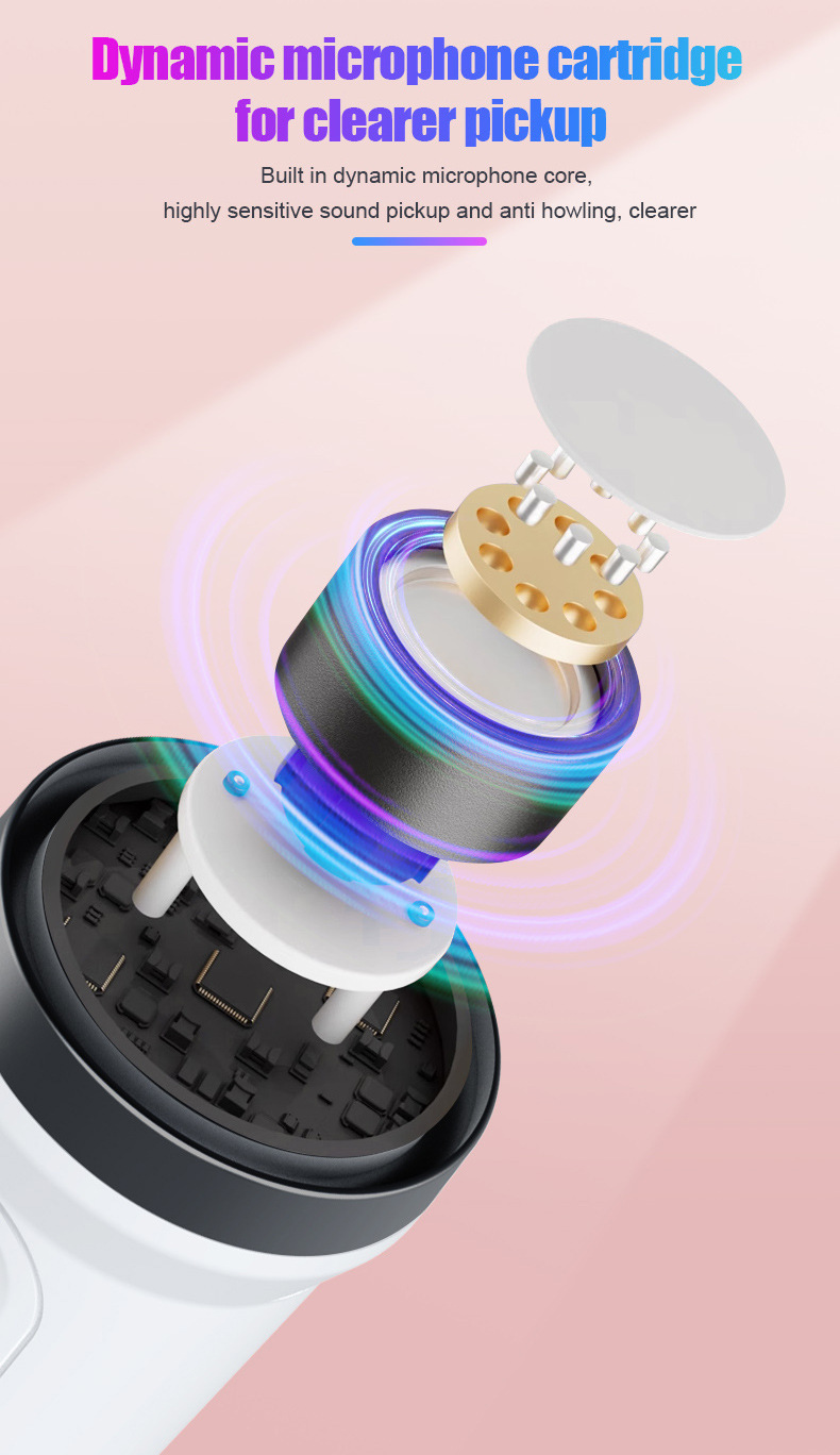 Altoparlante Karaoke Bluetooth K12, piccolo microfono wireless, subwoofer, macchina per cantare per bambini_voghion.com