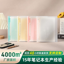 厂家批发新款清新淡彩笔记本B5活页塑料手账本印logo