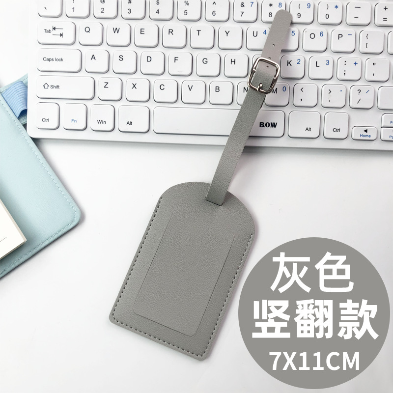 Transfronterizo spot multicolor, dos tipos de tapa plana, tarjeta de embarque de cuero gruesa con firma impresa en papel, tarjeta de equipaje pu