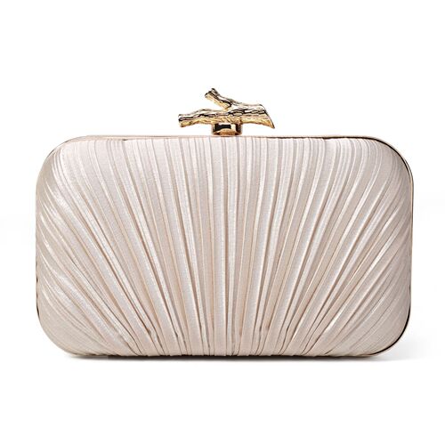 New dinner bag, pleated hand bag, evening bag, women's banquet bag, single-shoulder diagonal pleated dress