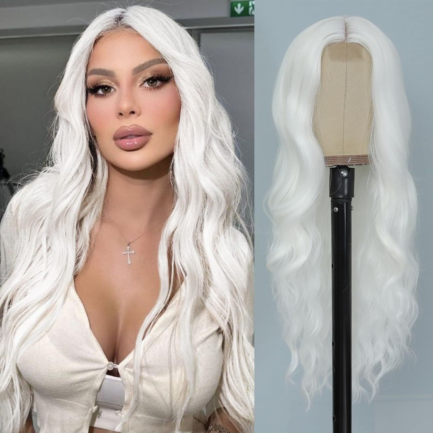 Nueva peluca europea y americana de las mujeres de pelo rizado ondulado cubierta de la cabeza de la peluca múltiples tamaños de las mujeres de color opcional Pelo Rizado largo image 14