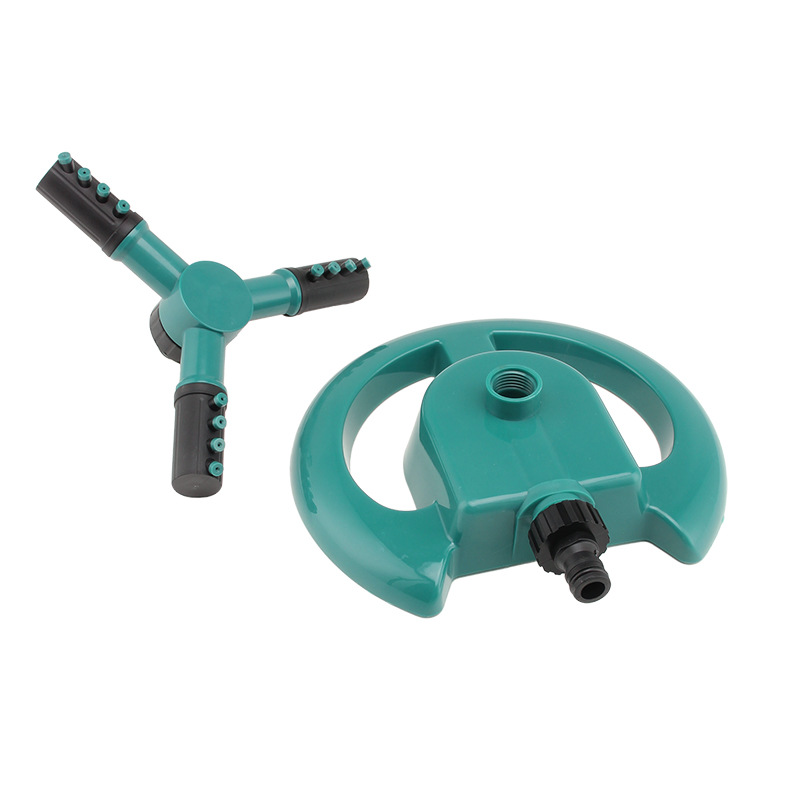 Fabricante 360 grados rotación automática tres tenedor rociador de riego rociador giratorio rociador independiente riego máquina