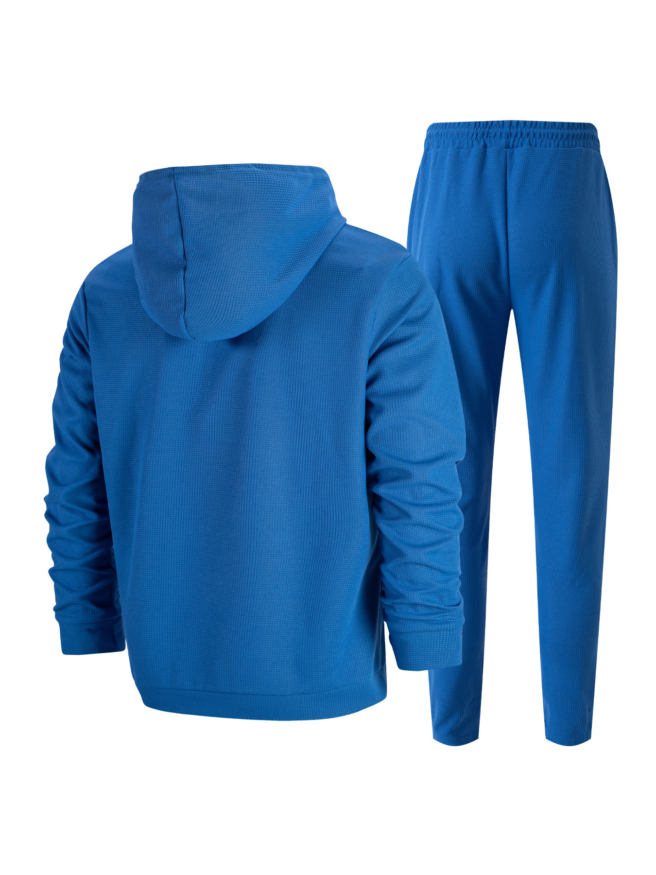 Men's Waffle-Knit Half-Zip Hoodie & Jogger Set – Breathable Lightweight Loungewear (S-XXXL, 5 Colors)_voghion.com