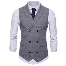 X 39543 Double Breasted Plaid Vest ������������ ŷ���羳