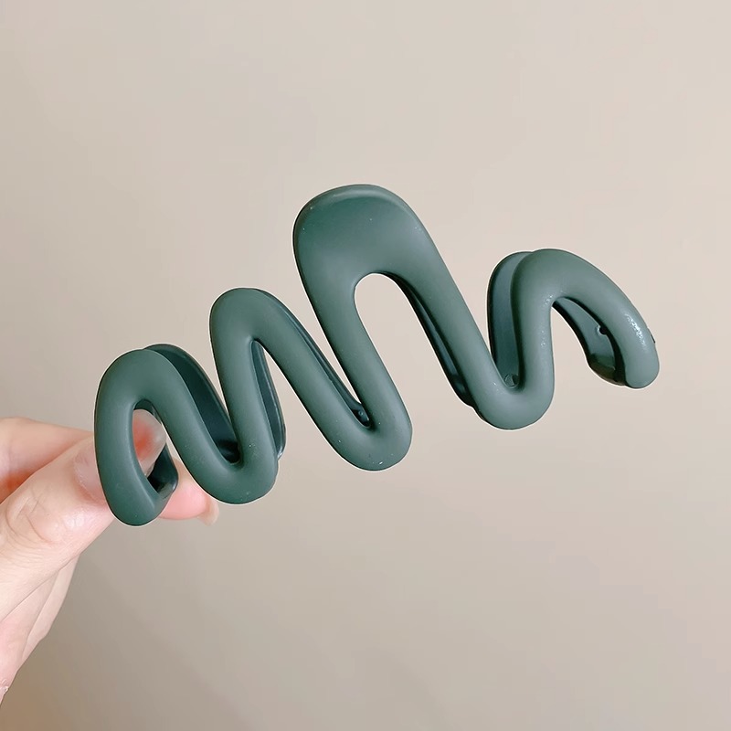 Clip de agarre de color café de Maillard, gran cantidad de cabello de alta calidad, clip grande, elegante, simple coreano, sin dañar el cabello, clip de tiburón, mujer