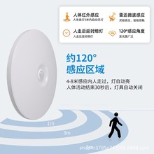 特价智能定制 感应吸顶灯 声光控雷达红外人体阳台走廊楼梯物业用