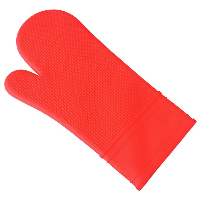 Fábrica guantes de aislamiento térmico largos en stock horno de microondas horno impermeable a prueba de quemaduras antideslizante guantes de aislamiento térmico de silicona