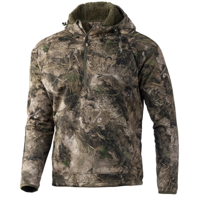 Travel velvet camouflage hoody