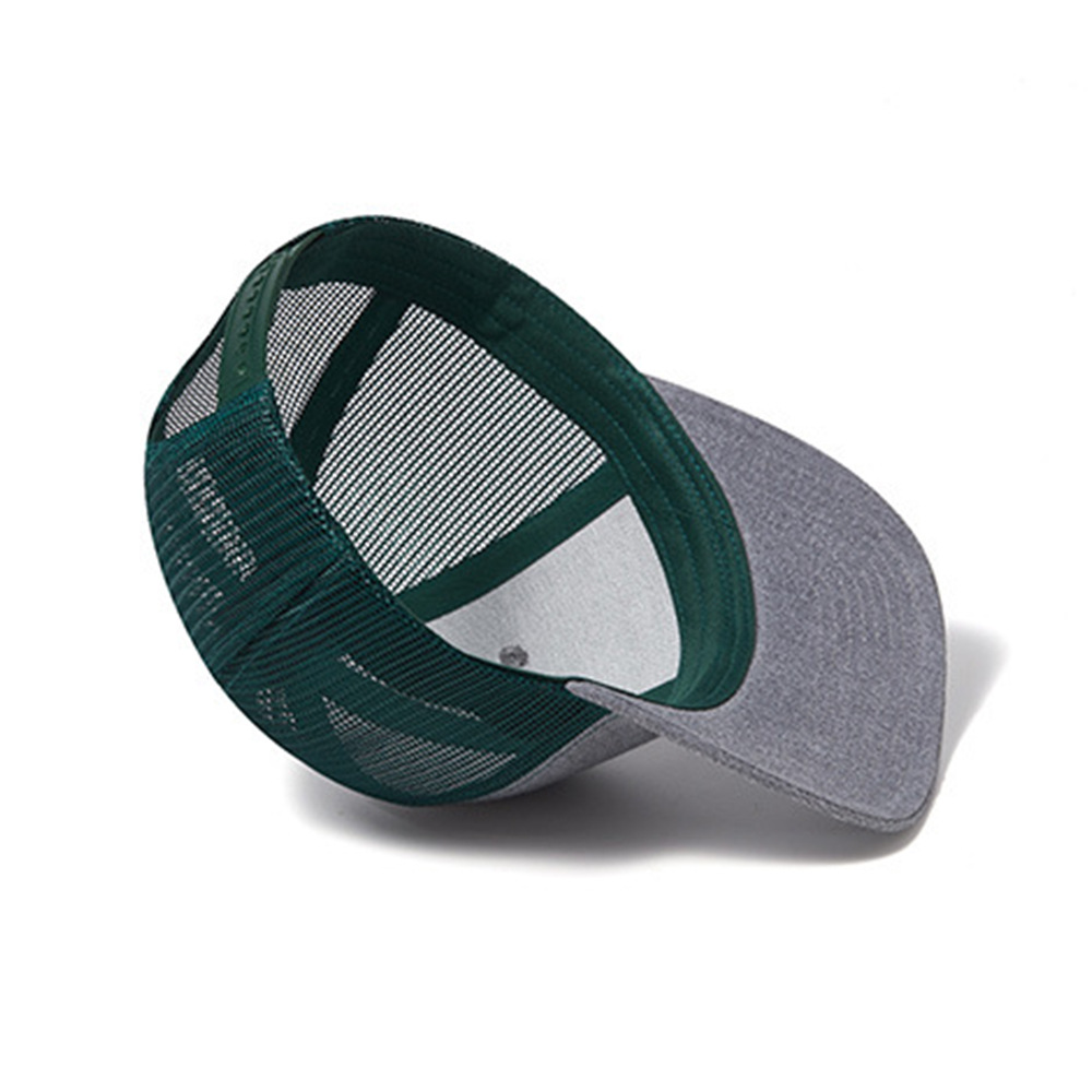 Grau-grüne Baseballcap Mit Gebogenem Schirm Für Damen Und Herren_voghion.com