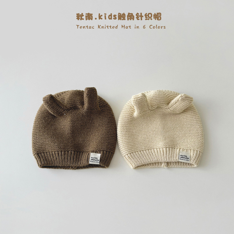 children's demi-season brand cute keep warm knitted woolen hat
