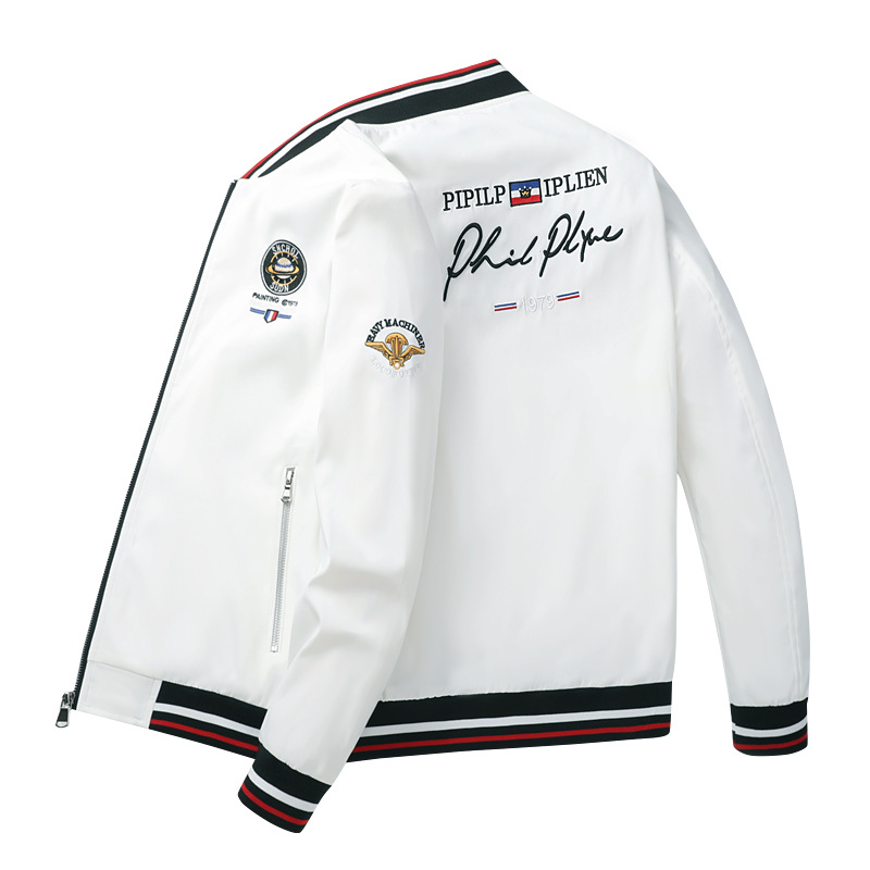 Men's Embroidered Jacket Casual Spring Autumn Style For Men_voghion.com