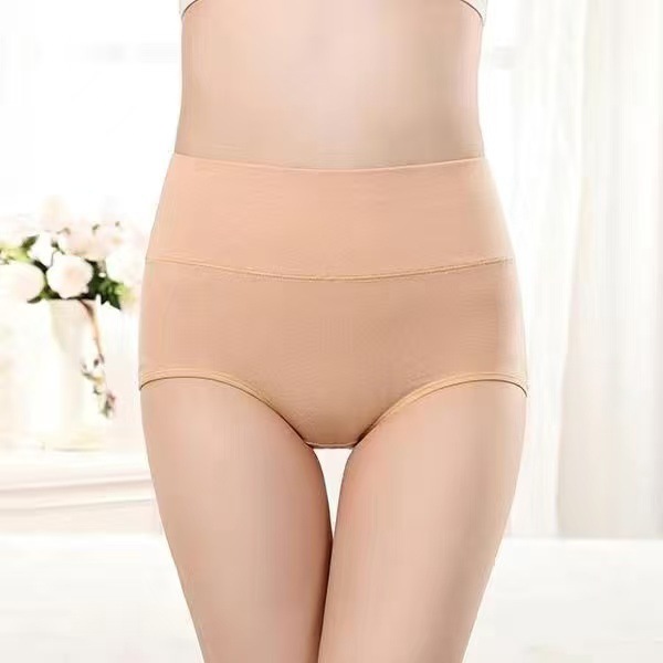 女性の下着外国貿易抗菌シームレス若い女性のバットリフト腹制御通気性大きいサイズハイウエストブリーフ純粋な綿の下着女性のための