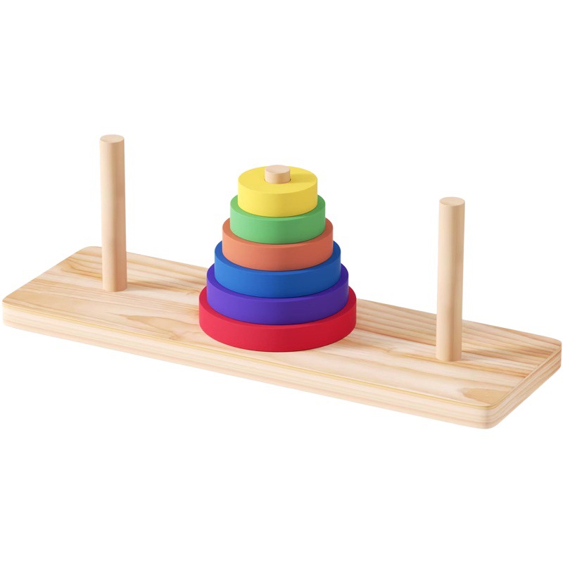 Wooden 6-Layer 8-layer 10-layer Hannover Tower Children's puzzle building blocks Primary school children's toys gift stalls toy wholesale