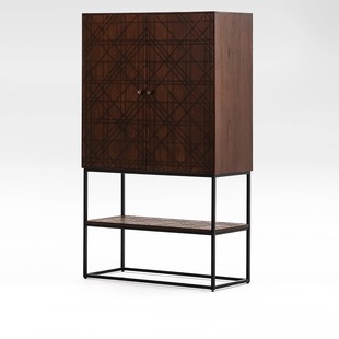European-style solid wood sideboard dining room locker American living room small cupboard cupboard kitchen tea cabinet simple tea cabinet
