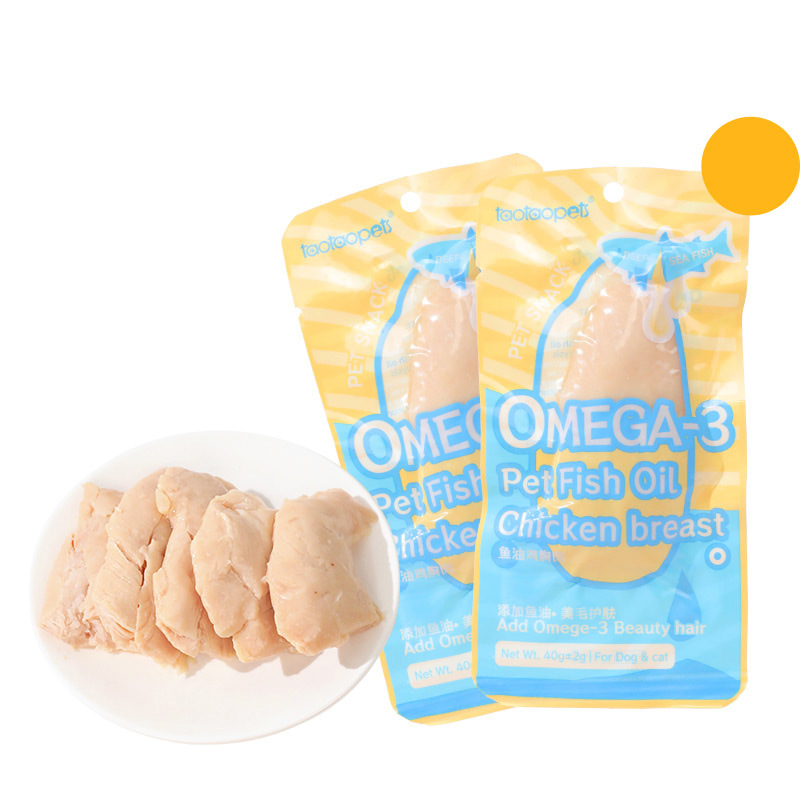 Comercio exterior Versión en inglés Pechuga de pollo Aperitivos para gatos Pechuga de pollo al vapor Nutrición Pechuga de pollo instantánea para mascotas Aperitivos para gatos