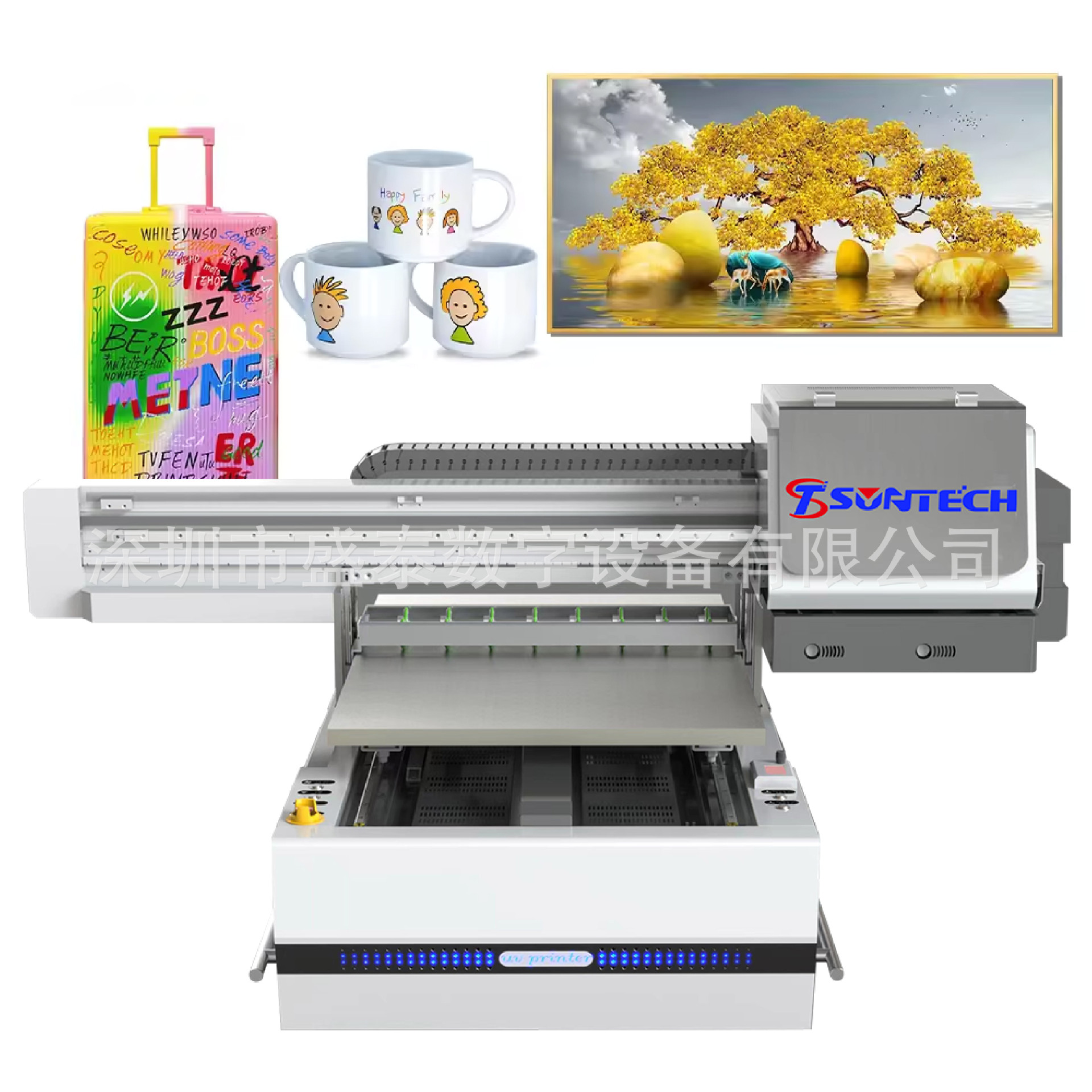 6090 小型 UV 打印机高速平圆一体 uv 印刷机小型 uv 平板打印机