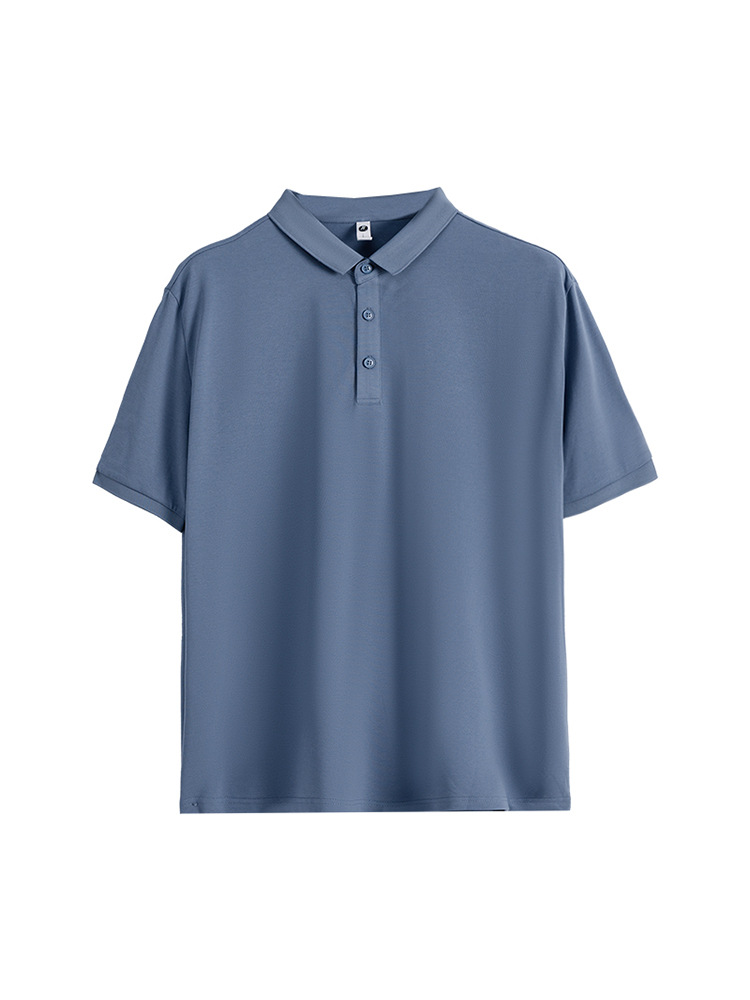 Personalizado comercio exterior transfronterizo LOGO camiseta de punto de manga corta hombre de negocios casual camiseta de hombre con collar chaqueta de hombre