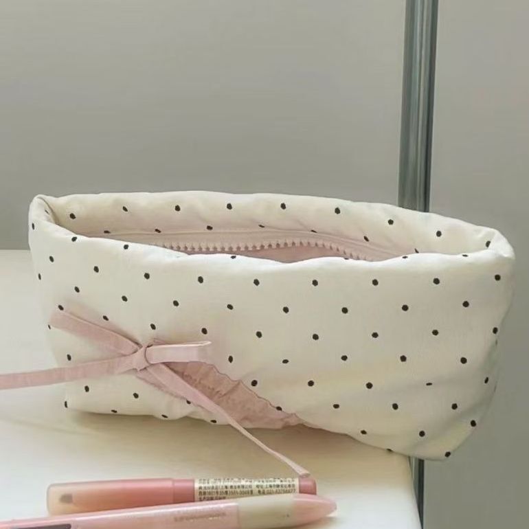 クラウドトーストリボン鉛筆バッグ高見え中学生女子大容量文具箱鉛筆収納袋|undefined