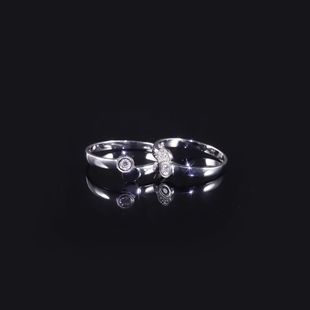 S925 Sterling Silver Ring Classic Series Intimate Couple Pair Ring Shine Star Moon Style Fashion Men and Women Wedding Ring