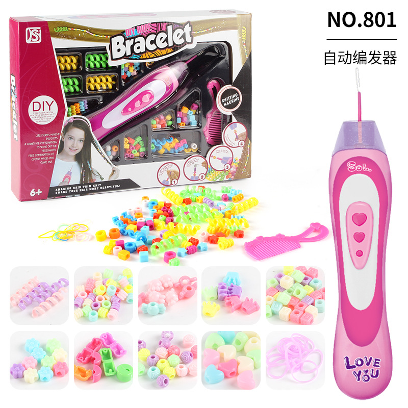 Herramienta para Trenzar el Cabello, Popular en TikTok, para Niñas, Trenzadora Automática de Cabello, Juego de Accesorios para el Cabello, Juguete de Maquillaje DIY