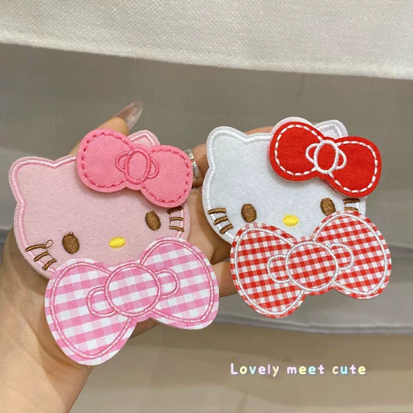 Cute KT cat seamless bangs clip for women, hair tidying magic tool, magic tape, bow bangs clip, side clip hair accessory