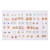 Fruit earrings, set with bow, 100 pair, flowered