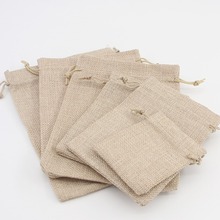 本麻束口麻布袋抽绳束口香薰空袋棉麻仿麻饰品礼品茶叶收纳包装袋