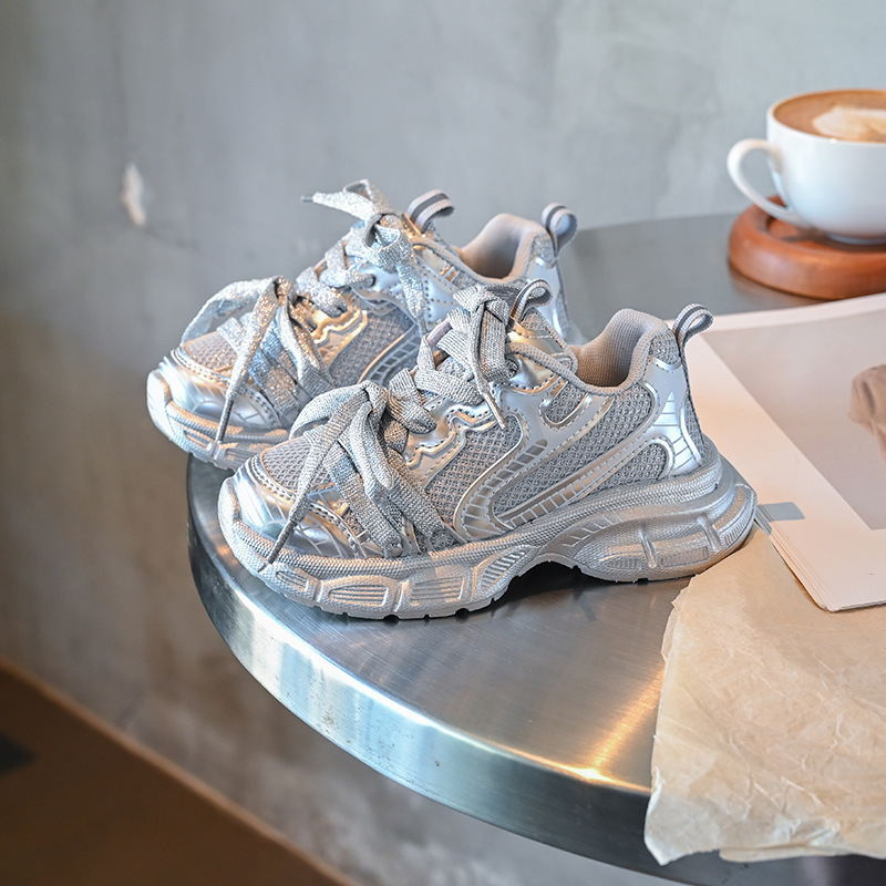 Baskets en maille respirante pour filles et garçons, chaussures de course décontractées et confortables pour enfants_voghion.com